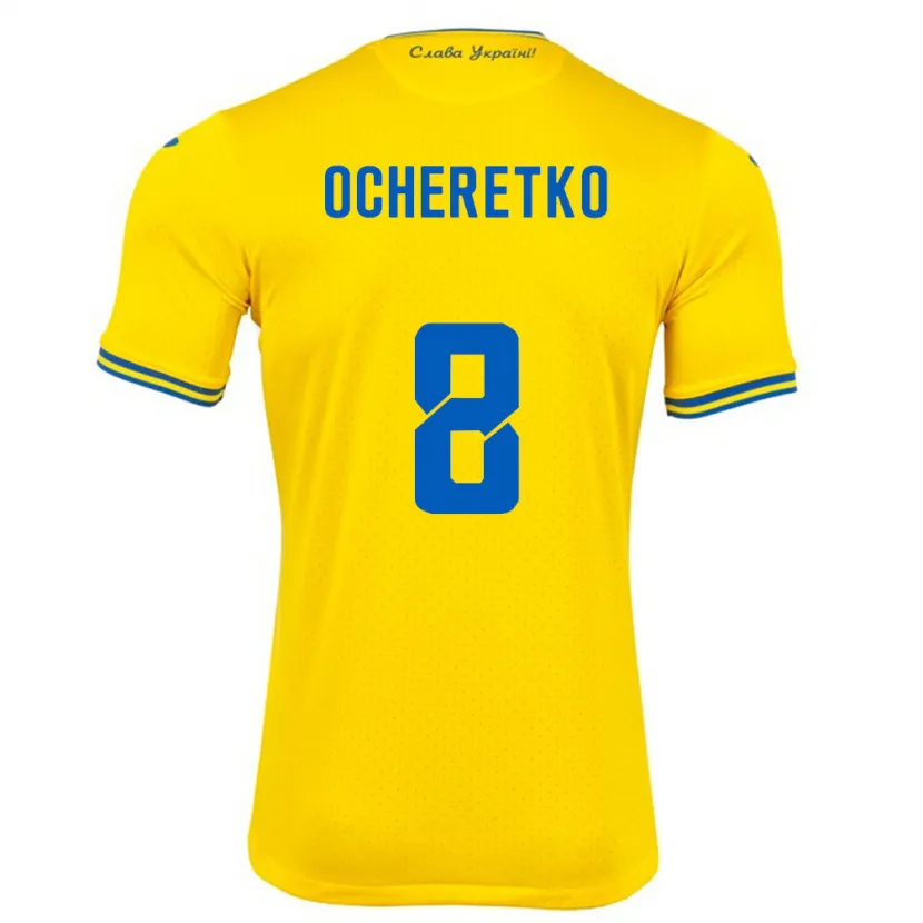 Danxen Kvinnor Ukraina Oleg Ocheretko #8 Gul Hemmatröja Matchtröjor 24-26 Tröjor T-Tröja
