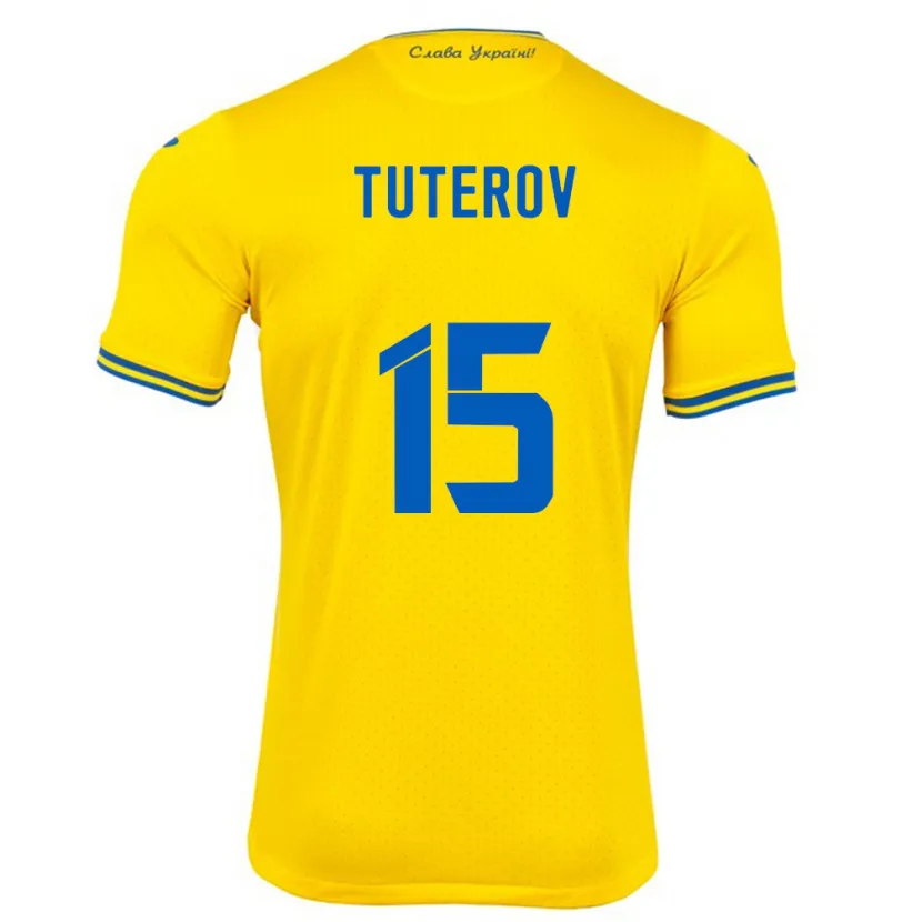 Danxen Kvinnor Ukraina Timur Tuterov #15 Gul Hemmatröja Matchtröjor 24-26 Tröjor T-Tröja