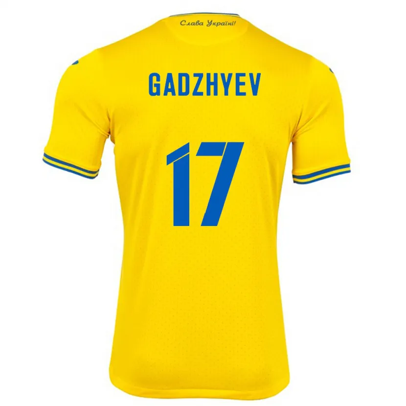 Danxen Kvinnor Ukraina Ramik Gadzhyev #17 Gul Hemmatröja Matchtröjor 24-26 Tröjor T-Tröja