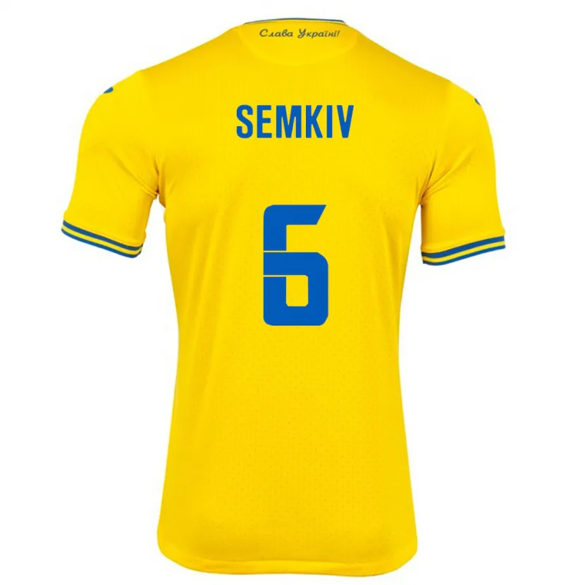 Danxen Kvinnor Ukraina Dayana Semkiv #6 Gul Hemmatröja Matchtröjor 24-26 Tröjor T-Tröja
