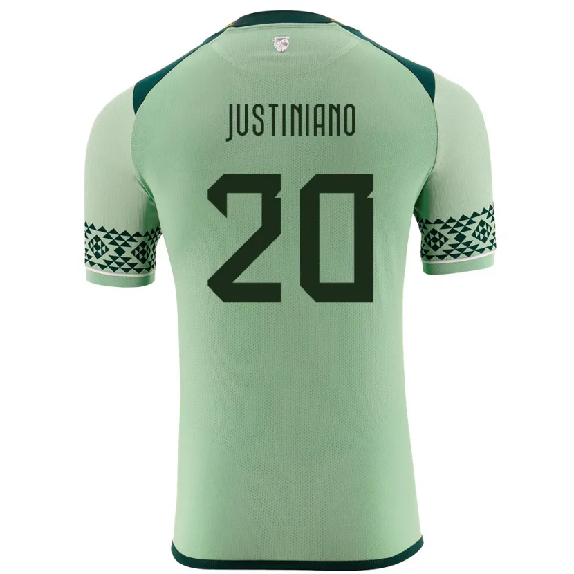 Danxen Kvinnor Bolivia Leonardo Justiniano #20 Ljusgrön Hemmatröja Matchtröjor 24-26 Tröjor T-Tröja