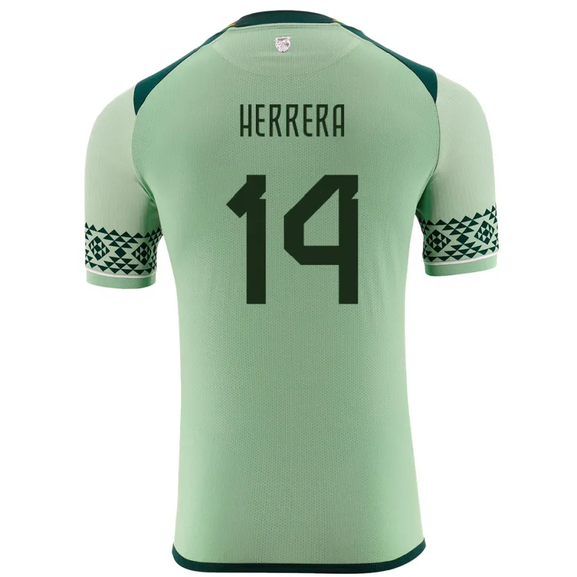 Danxen Kvinnor Bolivia José Herrera #14 Ljusgrön Hemmatröja Matchtröjor 24-26 Tröjor T-Tröja