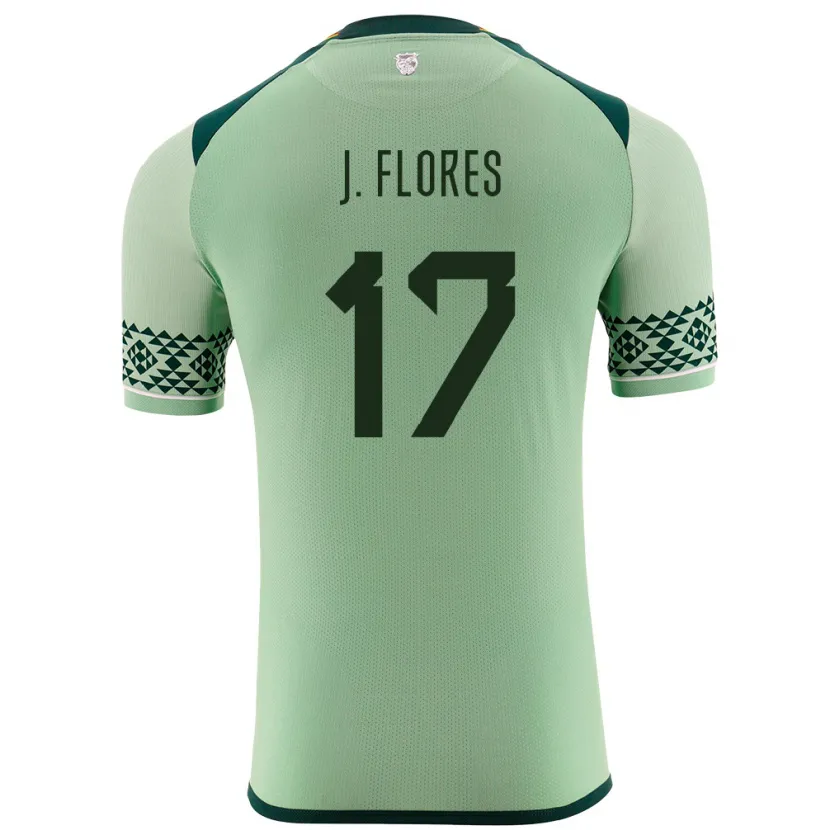 Danxen Kvinnor Bolivia José Flores #17 Ljusgrön Hemmatröja Matchtröjor 24-26 Tröjor T-Tröja
