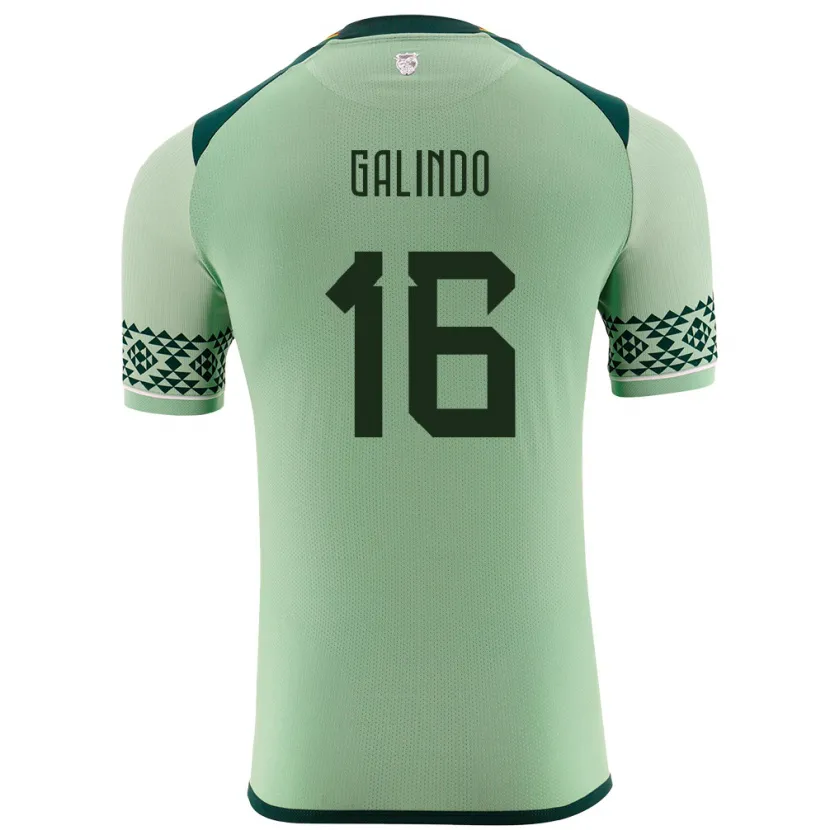 Danxen Kvinnor Bolivia Matías Galindo #16 Ljusgrön Hemmatröja Matchtröjor 24-26 Tröjor T-Tröja