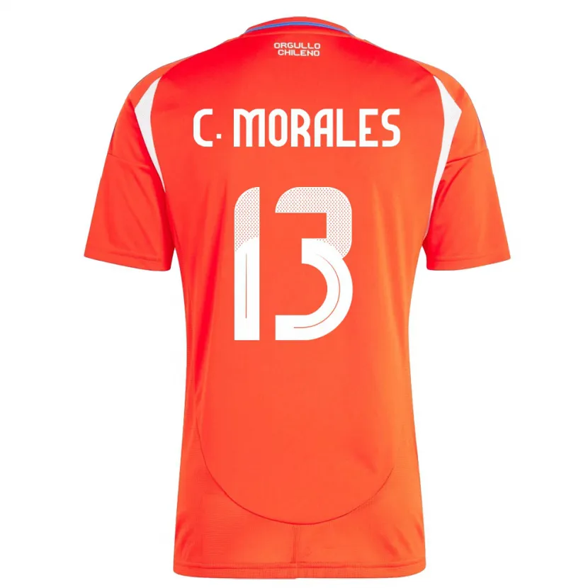 Danxen Kvinnor Chile Cristián Morales #13 Röd Hemmatröja Matchtröjor 24-26 Tröjor T-Tröja