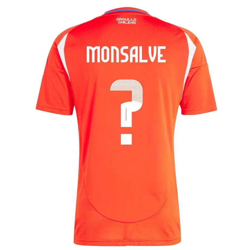 Danxen Kvinnor Chile Gaspar Monsalve #0 Röd Hemmatröja Matchtröjor 24-26 Tröjor T-Tröja
