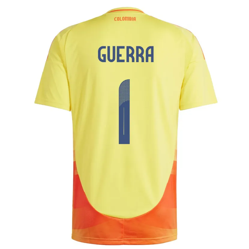Danxen Kvinnor Colombia Sebastián Guerra #1 Gul Hemmatröja Matchtröjor 24-26 Tröjor T-Tröja