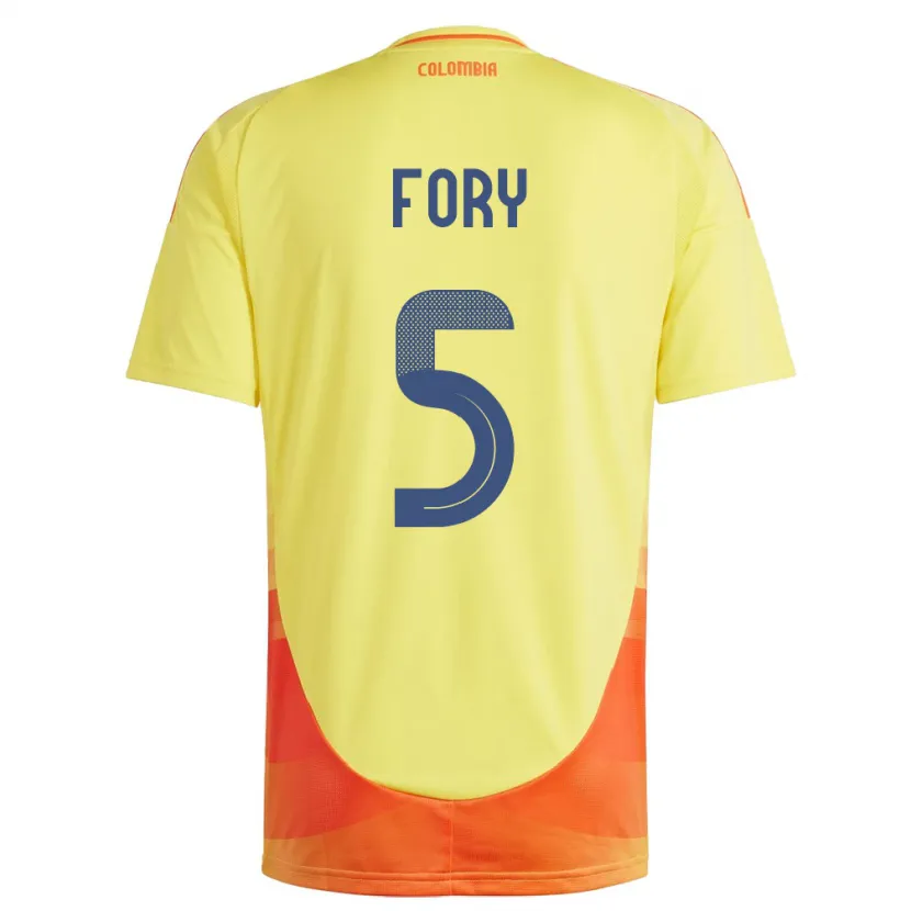 Danxen Kvinnor Colombia Jimer Fory #5 Gul Hemmatröja Matchtröjor 24-26 Tröjor T-Tröja
