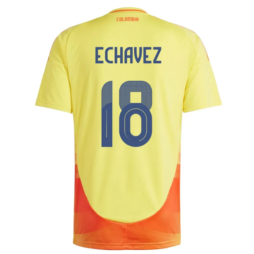 Danxen Kvinnor Colombia Jhon Echavez #18 Gul Hemmatröja Matchtröjor 24-26 Tröjor T-Tröja