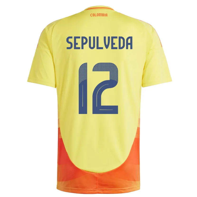 Danxen Kvinnor Colombia Sandra Sepúlveda #12 Gul Hemmatröja Matchtröjor 24-26 Tröjor T-Tröja