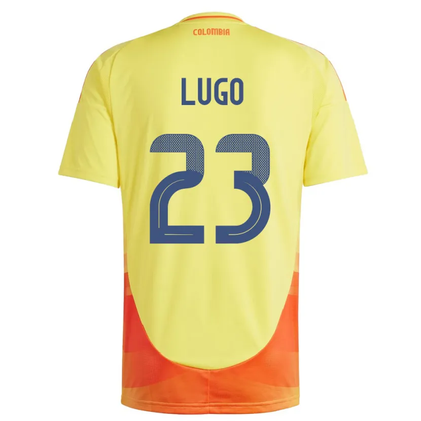 Danxen Kvinnor Colombia Michelle Lugo #23 Gul Hemmatröja Matchtröjor 24-26 Tröjor T-Tröja