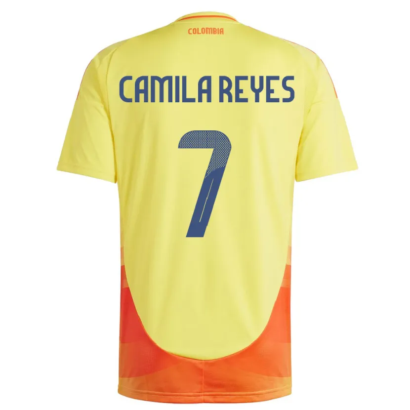 Danxen Kvinnor Colombia María Camila Reyes #7 Gul Hemmatröja Matchtröjor 24-26 Tröjor T-Tröja
