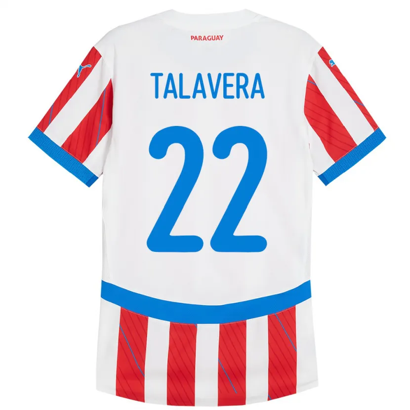 Danxen Kvinnor Paraguay Javier Talavera #22 Vit Röd Hemmatröja Matchtröjor 24-26 Tröjor T-Tröja