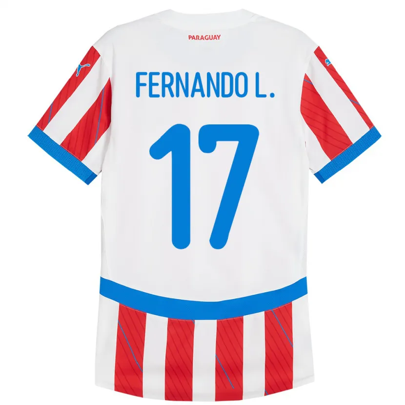 Danxen Kvinnor Paraguay Fernando Leguizamón #17 Vit Röd Hemmatröja Matchtröjor 24-26 Tröjor T-Tröja