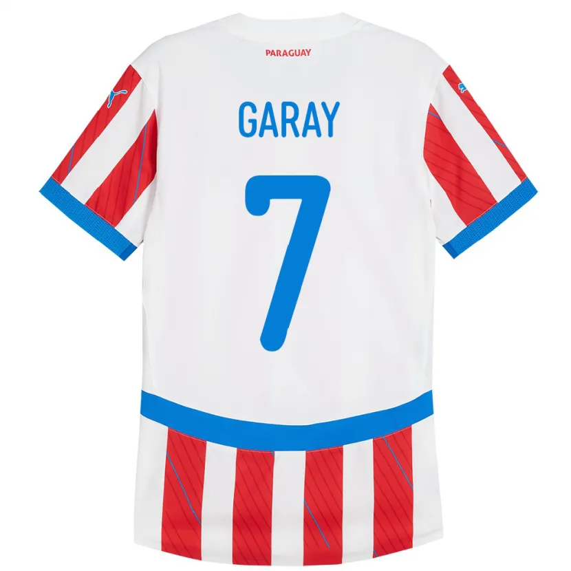 Danxen Kvinnor Paraguay Griselda Garay #7 Vit Röd Hemmatröja Matchtröjor 24-26 Tröjor T-Tröja