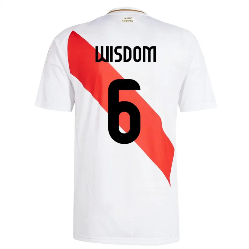 Danxen Kvinnor Peru Ian Wisdom #6 Vit Hemmatröja Matchtröjor 24-26 Tröjor T-Tröja