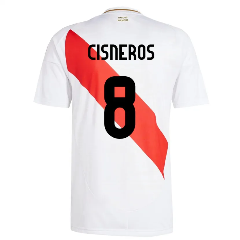 Danxen Kvinnor Peru Geraldine Cisneros #8 Vit Hemmatröja Matchtröjor 24-26 Tröjor T-Tröja