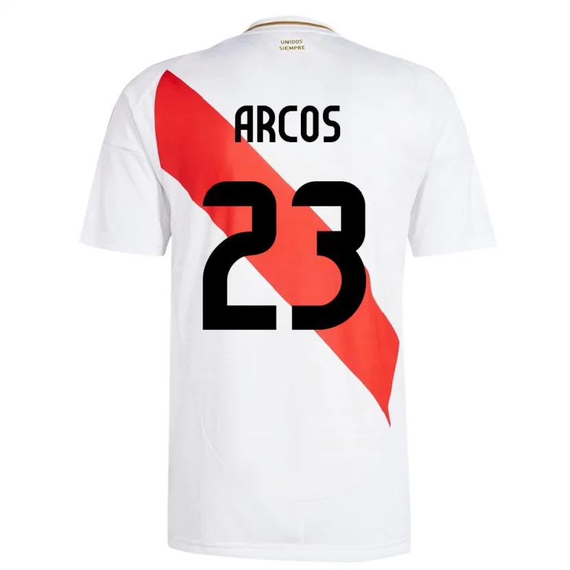 Danxen Kvinnor Peru Lucía Arcos #23 Vit Hemmatröja Matchtröjor 24-26 Tröjor T-Tröja
