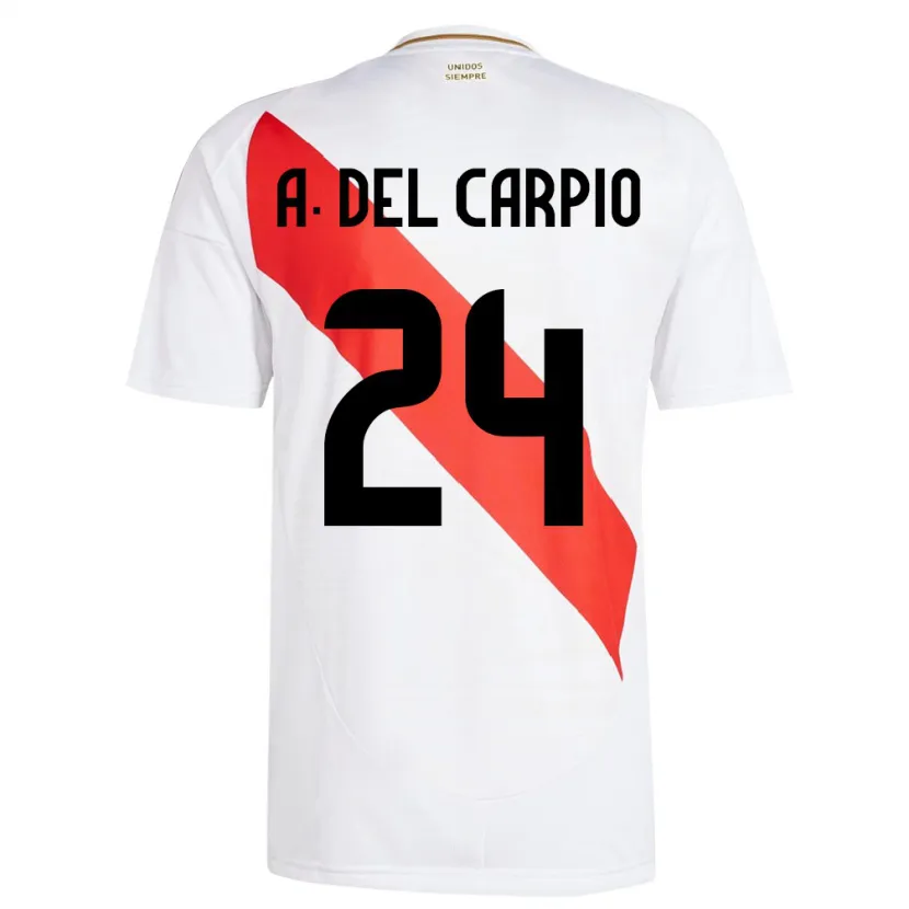 Danxen Kvinnor Peru Annie Del Carpio #24 Vit Hemmatröja Matchtröjor 24-26 Tröjor T-Tröja