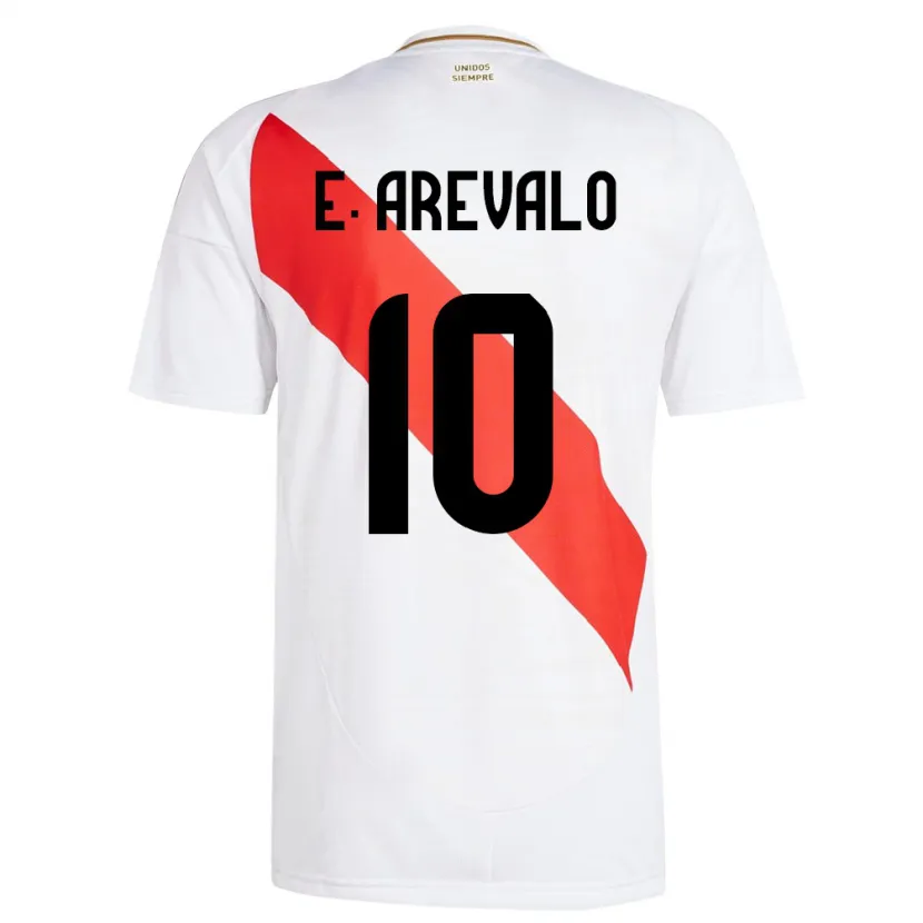 Danxen Kvinnor Peru Emily Arévalo #10 Vit Hemmatröja Matchtröjor 24-26 Tröjor T-Tröja