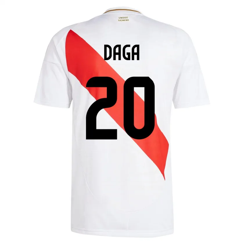 Danxen Kvinnor Peru Azucena Daga #20 Vit Hemmatröja Matchtröjor 24-26 Tröjor T-Tröja