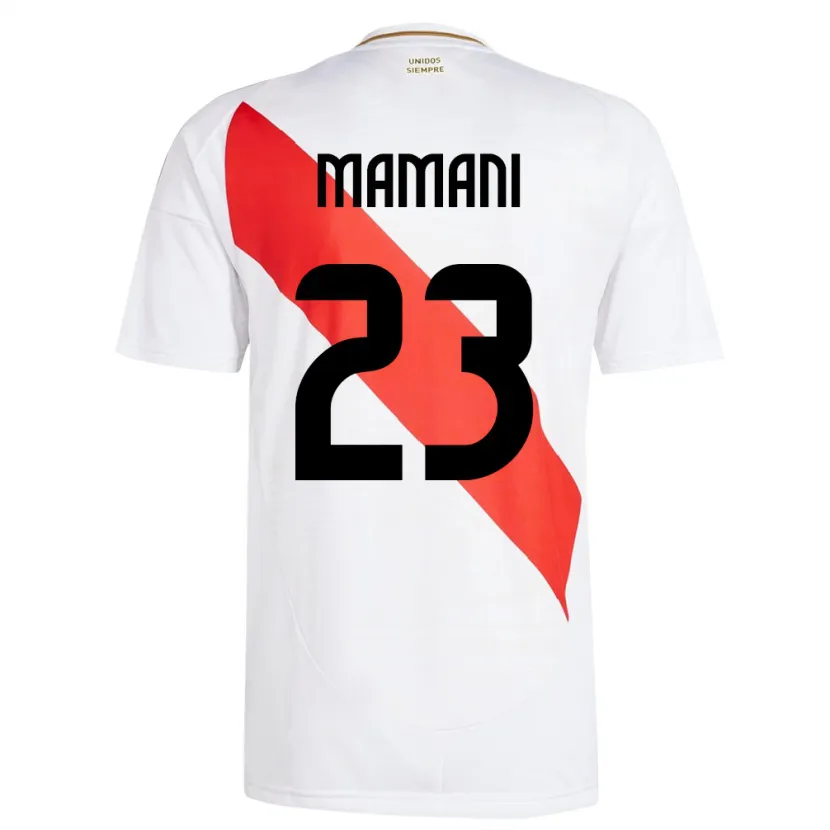 Danxen Kvinnor Peru Julia Mamani #23 Vit Hemmatröja Matchtröjor 24-26 Tröjor T-Tröja