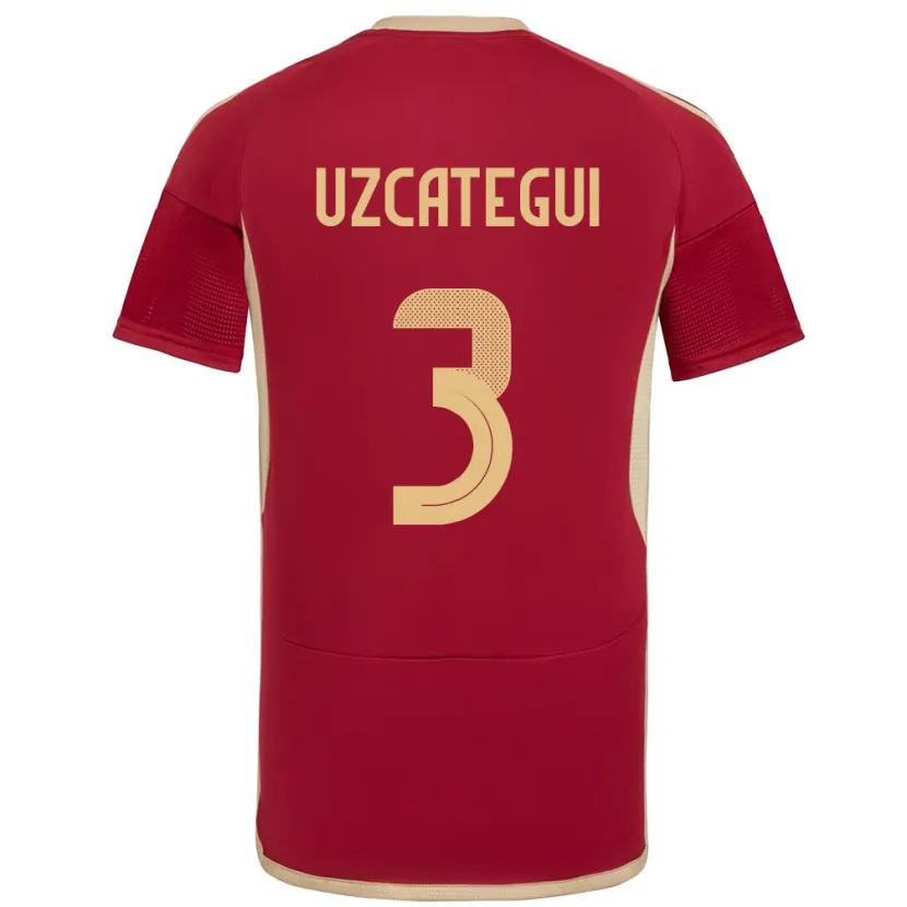 Danxen Kvinnor Venezuela Rafael Uzcátegui #3 Bourgogne Hemmatröja Matchtröjor 24-26 Tröjor T-Tröja