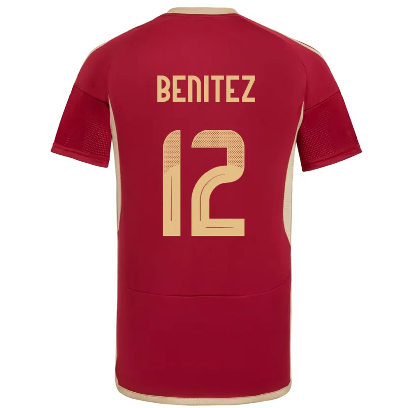 Danxen Kvinnor Venezuela Frankarlos Benítez #12 Bourgogne Hemmatröja Matchtröjor 24-26 Tröjor T-Tröja