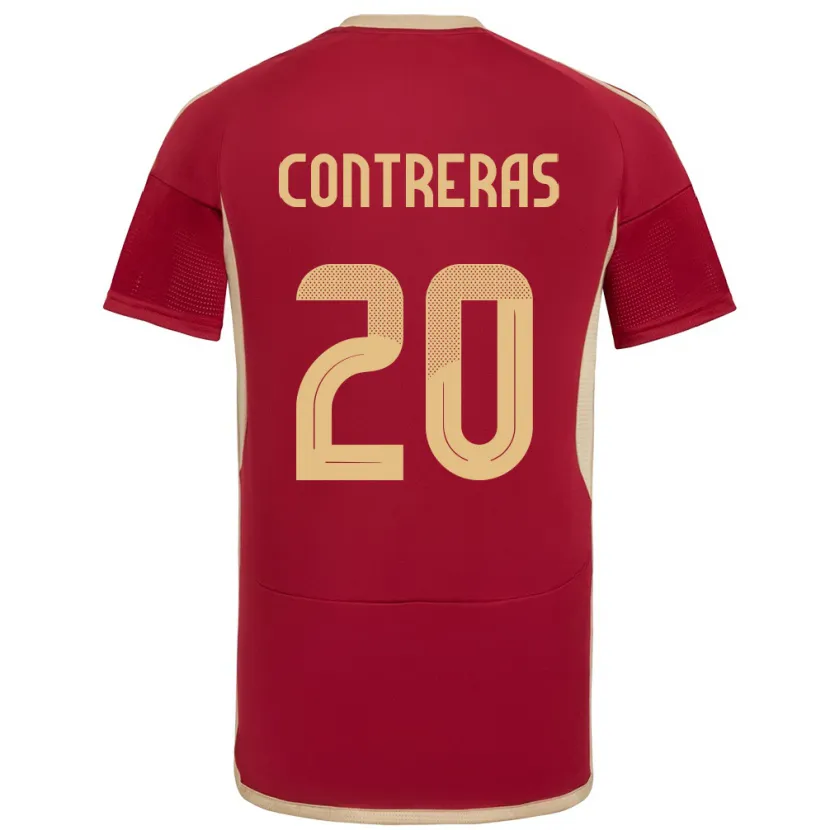 Danxen Kvinnor Venezuela Anderson Contreras #20 Bourgogne Hemmatröja Matchtröjor 24-26 Tröjor T-Tröja