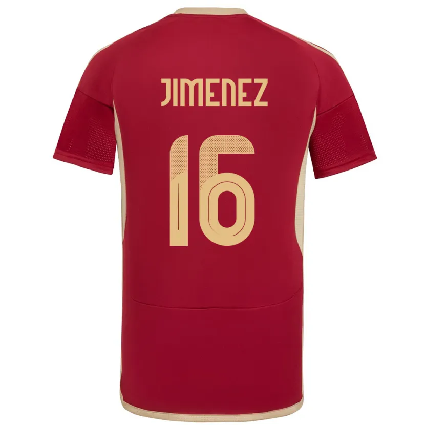 Danxen Kvinnor Venezuela Néstor Jiménez #16 Bourgogne Hemmatröja Matchtröjor 24-26 Tröjor T-Tröja