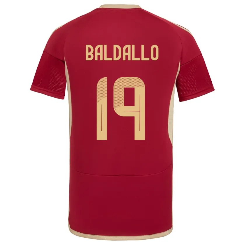 Danxen Kvinnor Venezuela Micheel Baldallo #19 Bourgogne Hemmatröja Matchtröjor 24-26 Tröjor T-Tröja