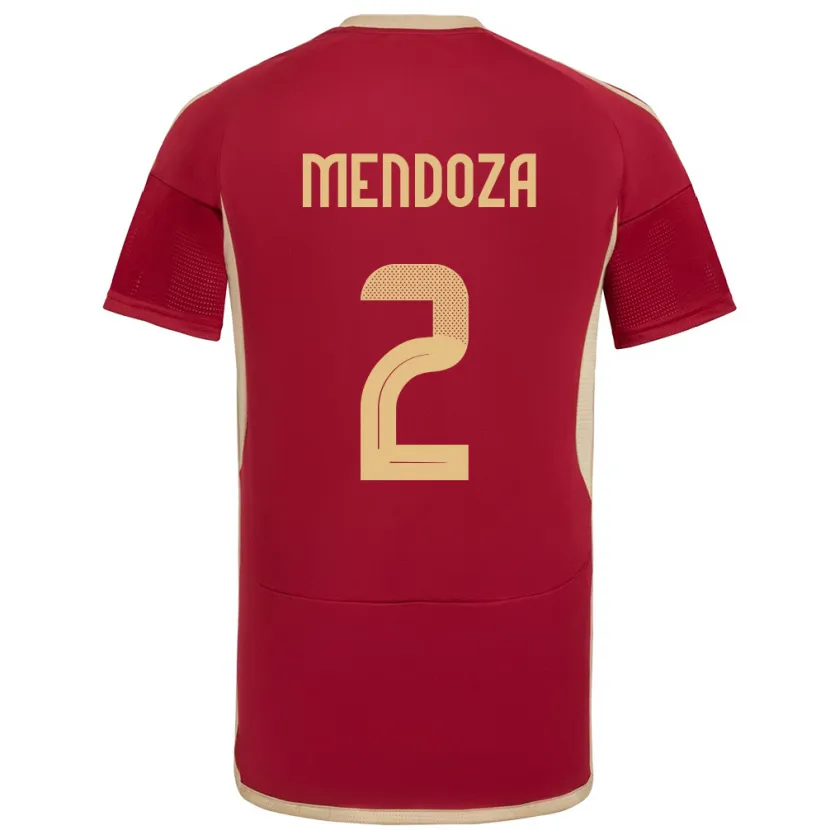 Danxen Kvinnor Venezuela Rafanny Mendoza #2 Bourgogne Hemmatröja Matchtröjor 24-26 Tröjor T-Tröja