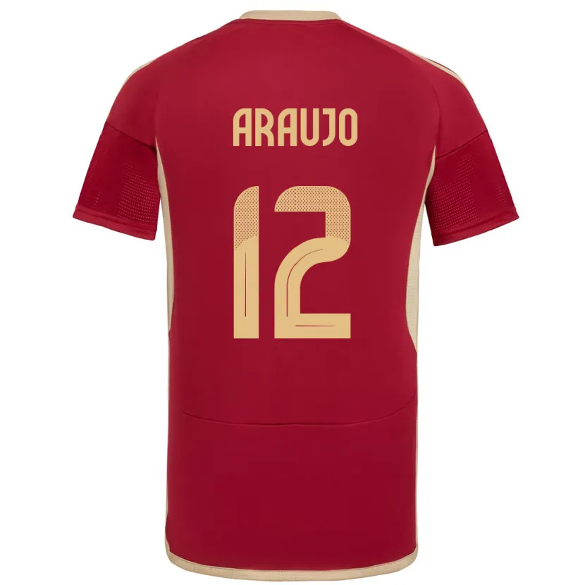 Danxen Kvinnor Venezuela Sabrina Araujo #12 Bourgogne Hemmatröja Matchtröjor 24-26 Tröjor T-Tröja