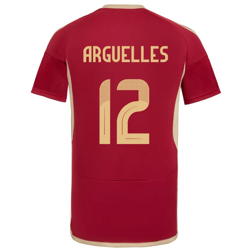 Danxen Kvinnor Venezuela Wilmary Argüelles #12 Bourgogne Hemmatröja Matchtröjor 24-26 Tröjor T-Tröja