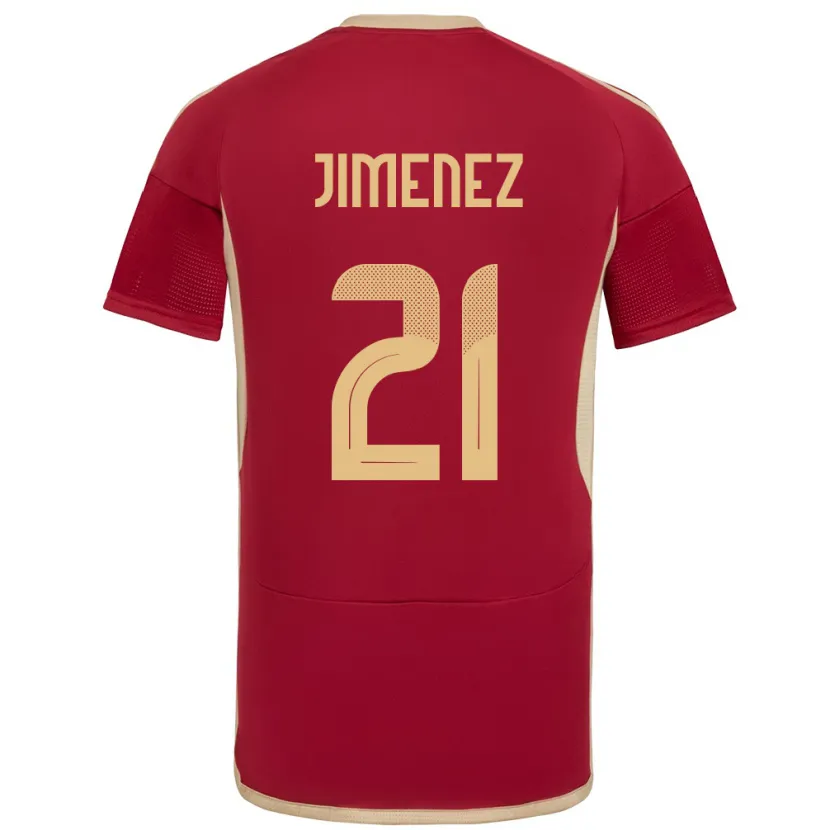 Danxen Kvinnor Venezuela Marianyela Jiménez #21 Bourgogne Hemmatröja Matchtröjor 24-26 Tröjor T-Tröja