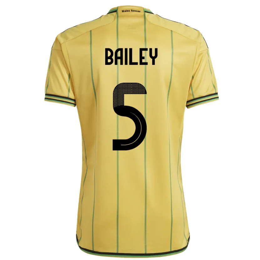 Danxen Kvinnor Jamaica Jade Bailey #5 Gul Hemmatröja Matchtröjor 24-26 Tröjor T-Tröja