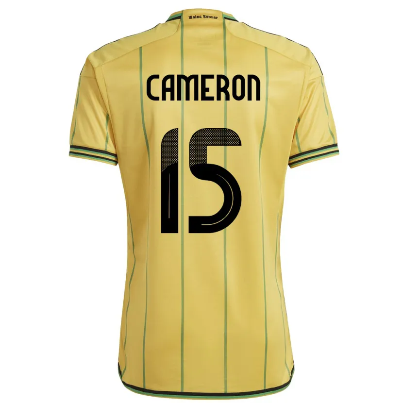Danxen Kvinnor Jamaica Tiffany Cameron #15 Gul Hemmatröja Matchtröjor 24-26 Tröjor T-Tröja