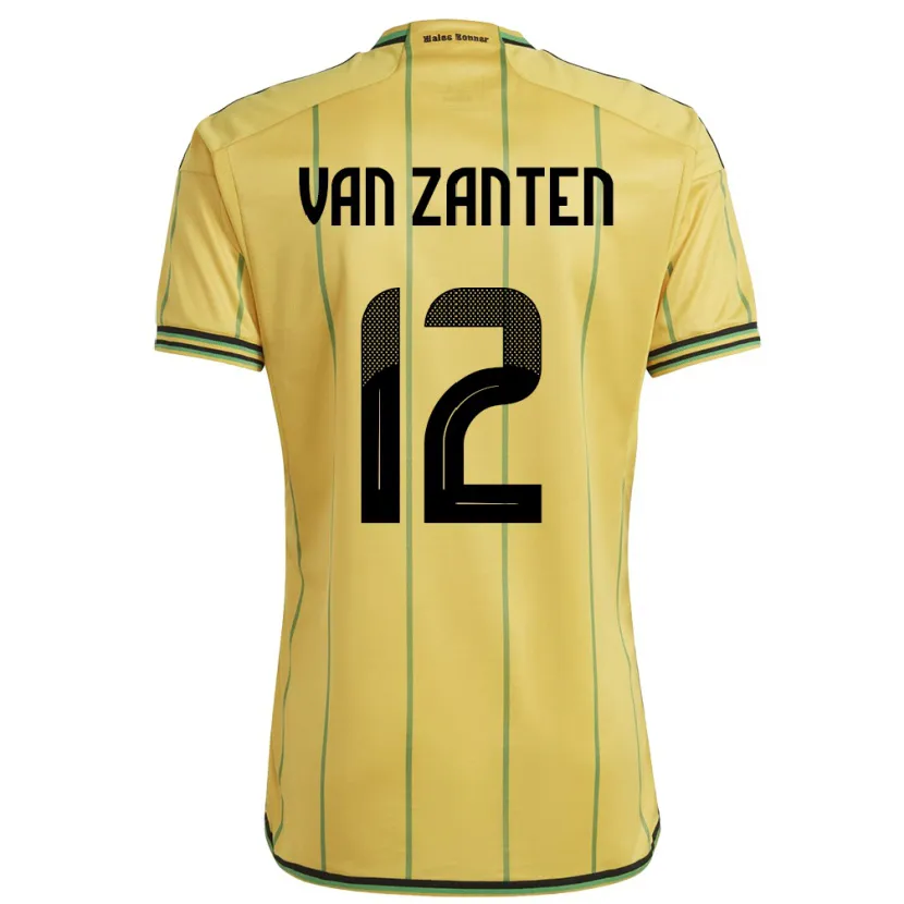 Danxen Kvinnor Jamaica Kiki Van Zanten #12 Gul Hemmatröja Matchtröjor 24-26 Tröjor T-Tröja