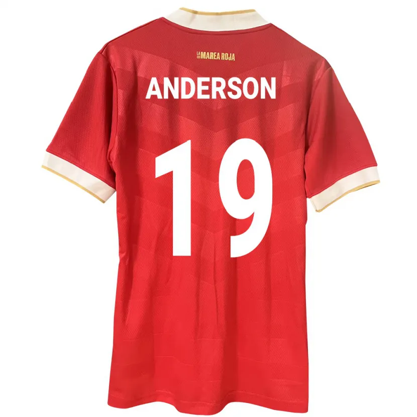Danxen Kvinnor Panama Iván Anderson #19 Röd Hemmatröja Matchtröjor 24-26 Tröjor T-Tröja
