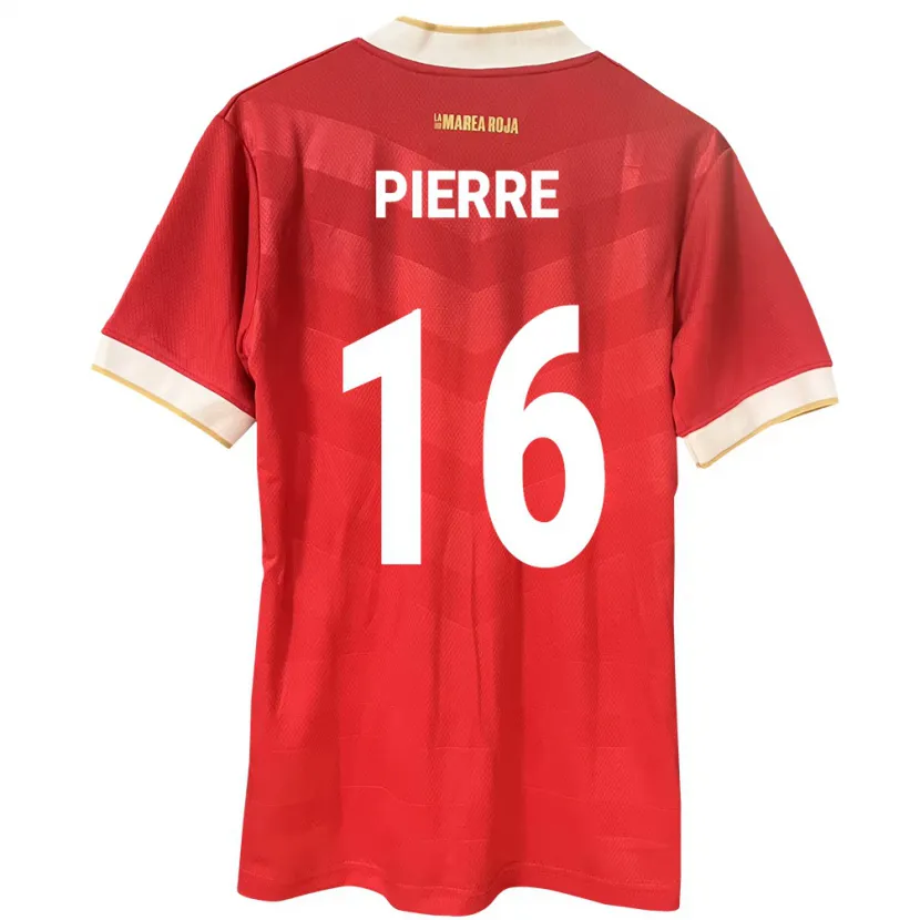 Danxen Kvinnor Panama Jael Pierre #16 Röd Hemmatröja Matchtröjor 24-26 Tröjor T-Tröja