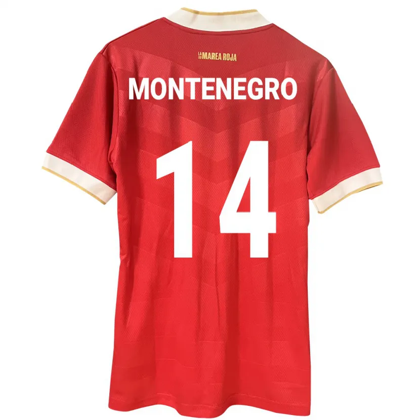Danxen Kvinnor Panama Carmen Montenegro #14 Röd Hemmatröja Matchtröjor 24-26 Tröjor T-Tröja