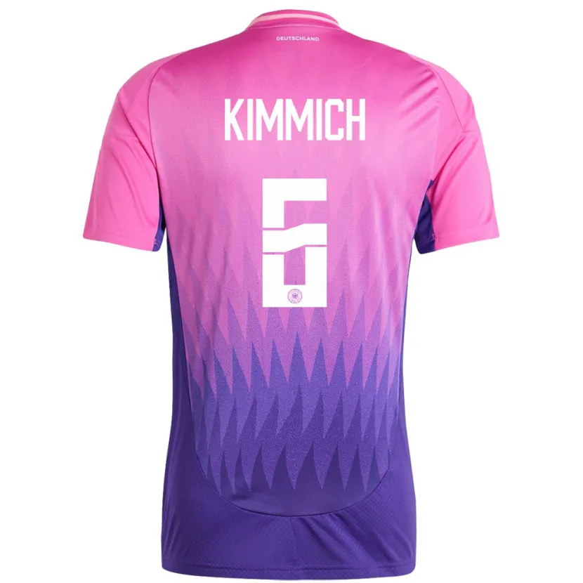 Danxen Kvinnor Tyskland Joshua Kimmich #6 Rosa Lila Bortatröja Matchtröjor 24-26 Tröjor T-Tröja
