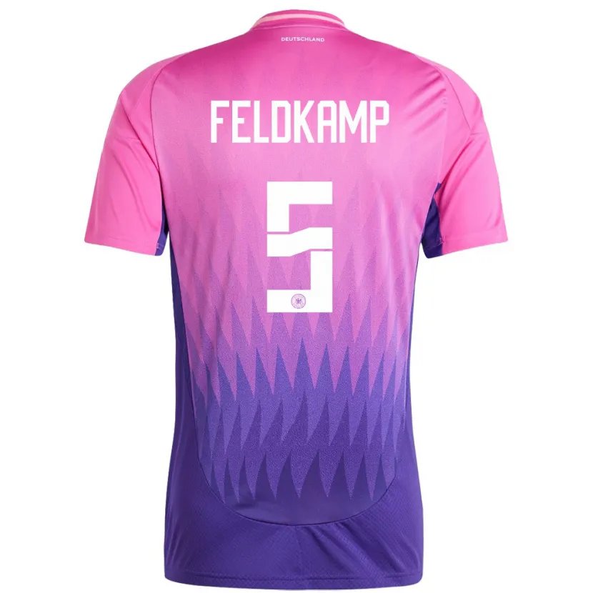 Danxen Kvinnor Tyskland Jana Feldkamp #5 Rosa Lila Bortatröja Matchtröjor 24-26 Tröjor T-Tröja