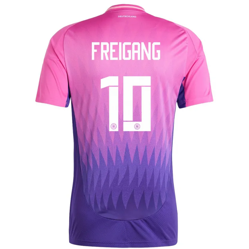 Danxen Kvinnor Tyskland Laura Freigang #10 Rosa Lila Bortatröja Matchtröjor 24-26 Tröjor T-Tröja