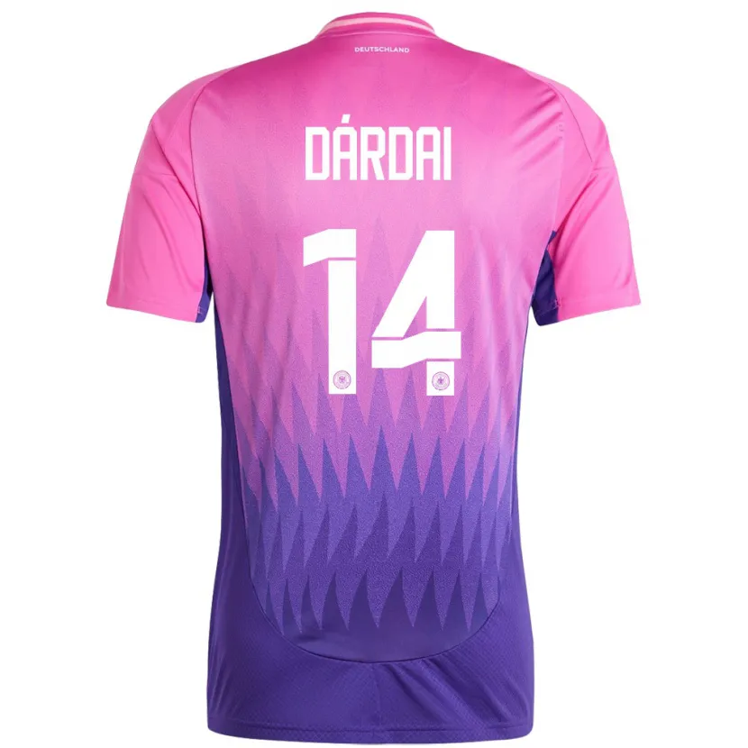 Danxen Kvinnor Tyskland Marton Dardai #14 Rosa Lila Bortatröja Matchtröjor 24-26 Tröjor T-Tröja