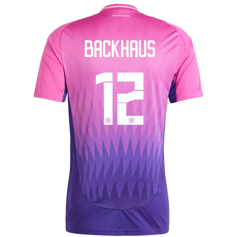 Danxen Kvinnor Tyskland Mio Backhaus #12 Rosa Lila Bortatröja Matchtröjor 24-26 Tröjor T-Tröja