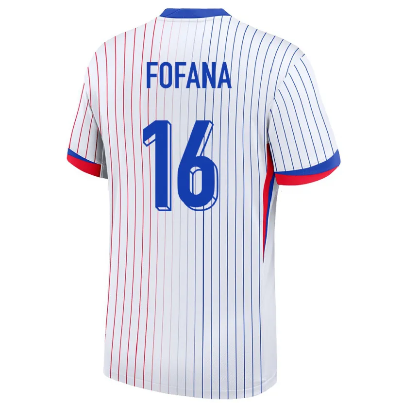 Danxen Kvinnor Frankrike Yahia Fofana #16 Vit Bortatröja Matchtröjor 24-26 Tröjor T-Tröja