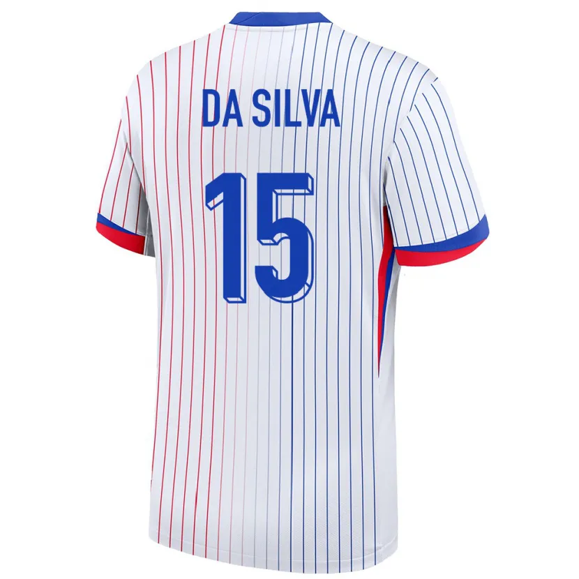 Danxen Kvinnor Frankrike Florent Da Silva #15 Vit Bortatröja Matchtröjor 24-26 Tröjor T-Tröja