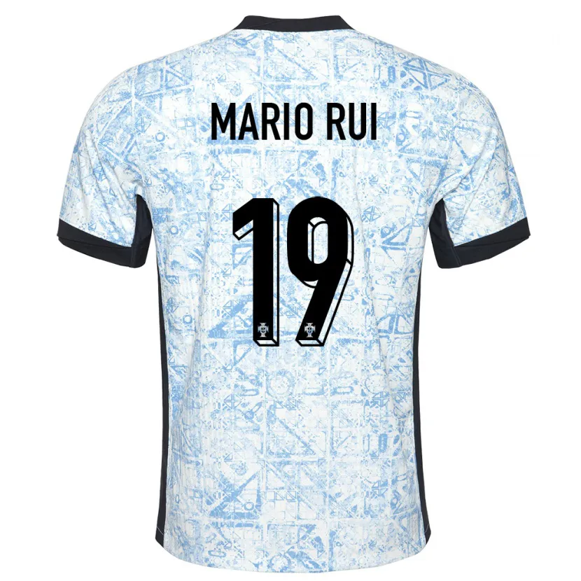 Danxen Kvinnor Portugal Mario Rui #19 Gräddblå Bortatröja Matchtröjor 24-26 Tröjor T-Tröja