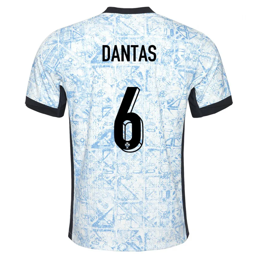 Danxen Kvinnor Portugal Tiago Dantas #6 Gräddblå Bortatröja Matchtröjor 24-26 Tröjor T-Tröja